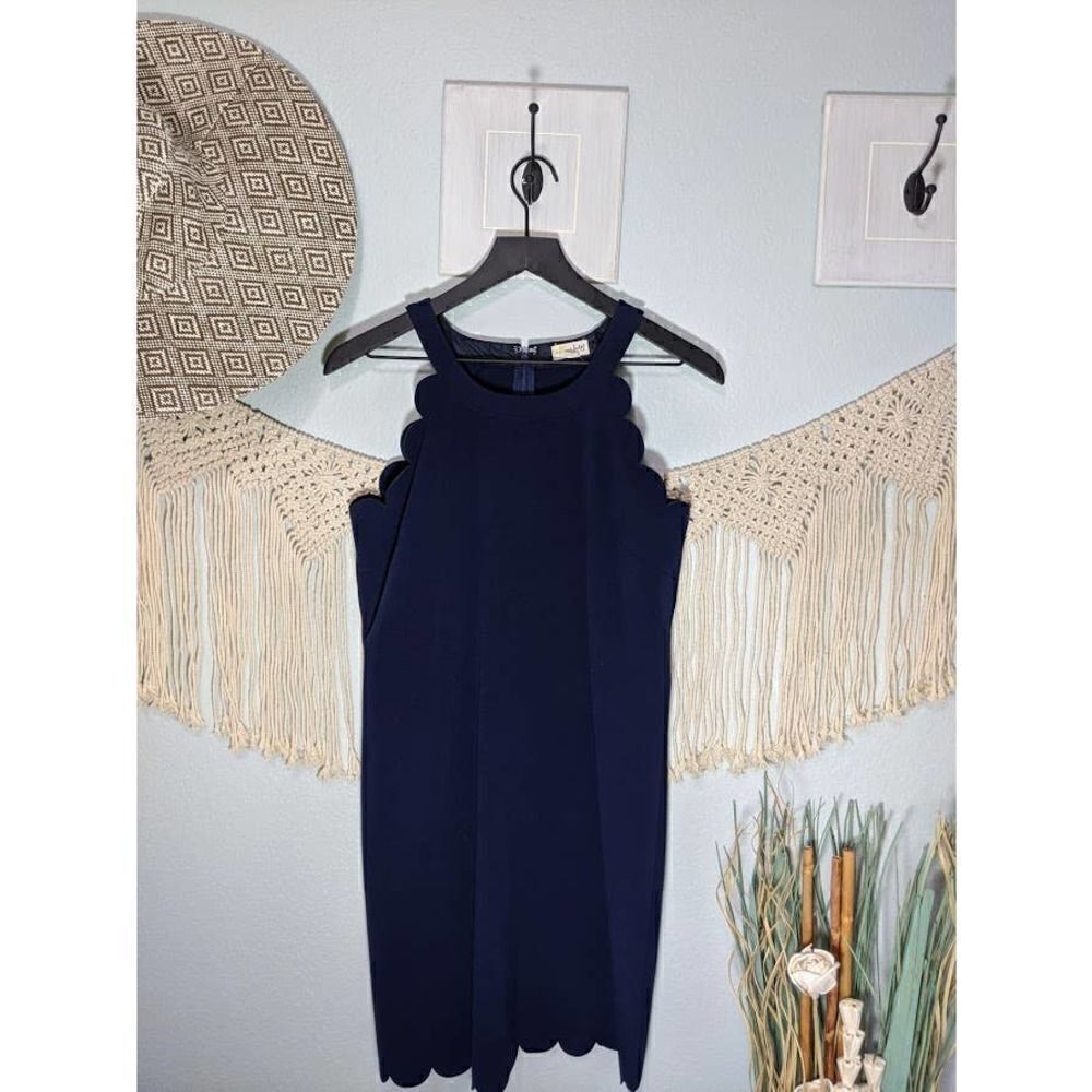 Maison Jules Scallop Royal Blue Dress